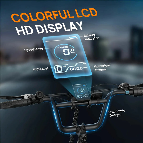 Urlife Fat Tire Electric Bike for Custom Setups — product view 6