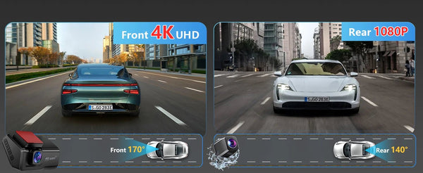 Kocam 4K UHD Dash Cam Dual Lens WiFi Night Vision Front And Rear Parking Monitor - stepyours.com