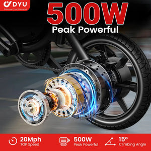 Dyu City Folding Ebike — product view 2