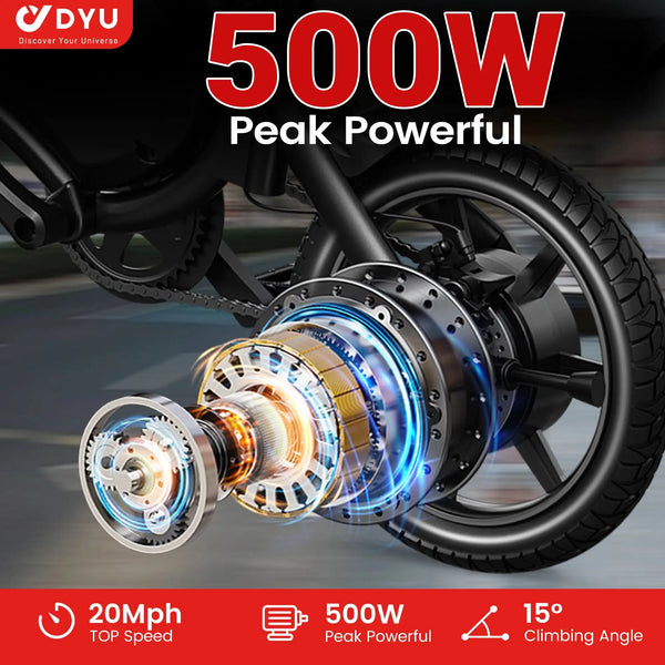 Dyu City Folding Ebike — product view 2