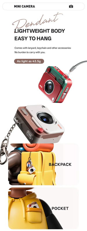 Must Have Retro CCD Mini Digital Camera Keychain With 1.77 Inch HD Video - stepyours.com