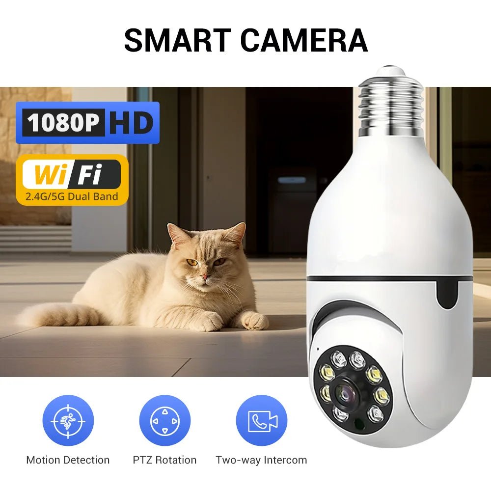 Ease Life App Light Bulb Security Camera Outdoor Wireless 5GHz 360 Degree E27 - stepyours.com