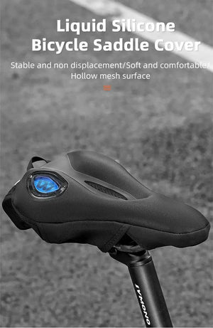 Gel Memory Foam Bike Saddle Cover With Safety Taillights