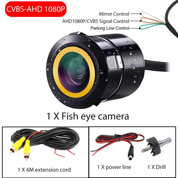 AHD 1080P Car Front And Rear View Reversing Camera 170 Degree Fisheye Lens - stepyours.com