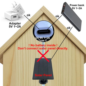 Smart Tuya Bird House 4MP HD WiFi Camera Real Time Bird Watching Nest Add Hooks - stepyours.com