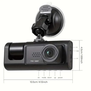 1080P Dual Dash Cam For Cars Front Inside IR Vision Loop Recording Wide Angle - stepyours.com