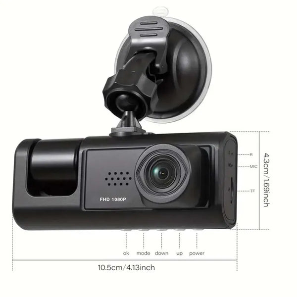 1080P Dual Dash Cam For Cars Front Inside IR Vision Loop Recording Wide Angle - stepyours.com
