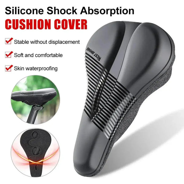 Gel Padded Bike Seat Cover Waterproof Cushion
