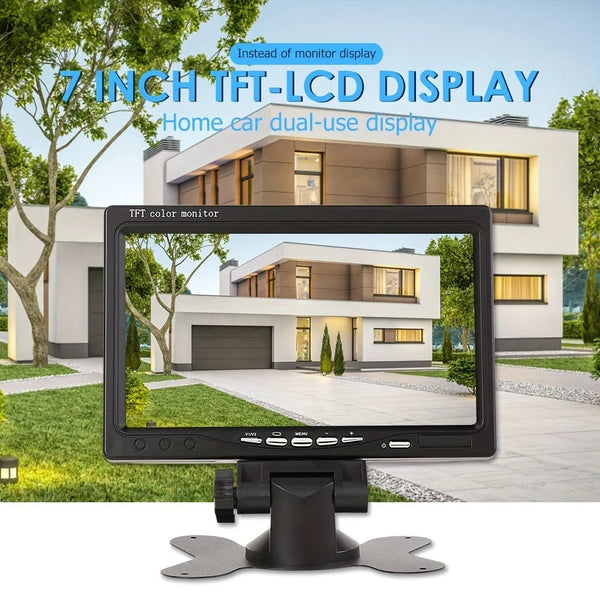Night Vision 7 Inch TFT Monitor With 18 IR LEDs Backup Camera RV - stepyours.com