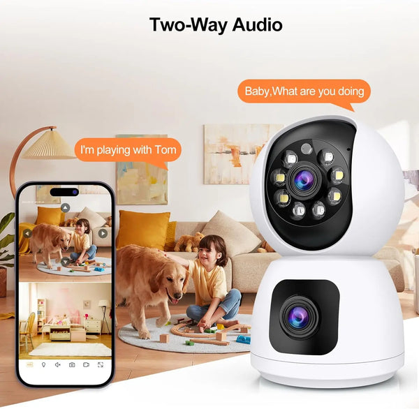 8MP Dual Lens 5G WiFi Camera Tuya Smart PTZ Indoor Outdoor Security AutoTracking - stepyours.com