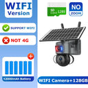 SHIWOJIA 4K 8MP Solar Camera With 4G SIM WiFi Color Night Vision PTZ Dual Lens - stepyours.com