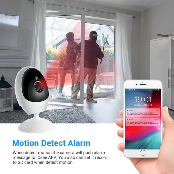 ICSEE Fisheye Camera 180 Degree Panoramic 1080P WiFi Security Camera - stepyours.com