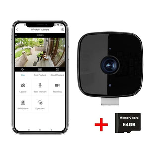 1080P WiFi Window Camera Full Color Night Vision Two Way Audio Baby Monitor - stepyours.com