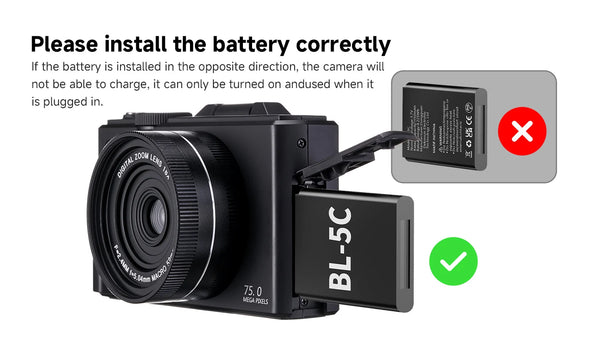 Amorus 75MP Digital Camera 5.7K Video 18x Zoom WiFi Vlog Camera - stepyours.com