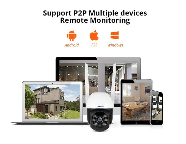 KERUI Outdoor PTZ WiFi Security Camera - 8MP UHD Tuya AI Detection Hooks - stepyours.com