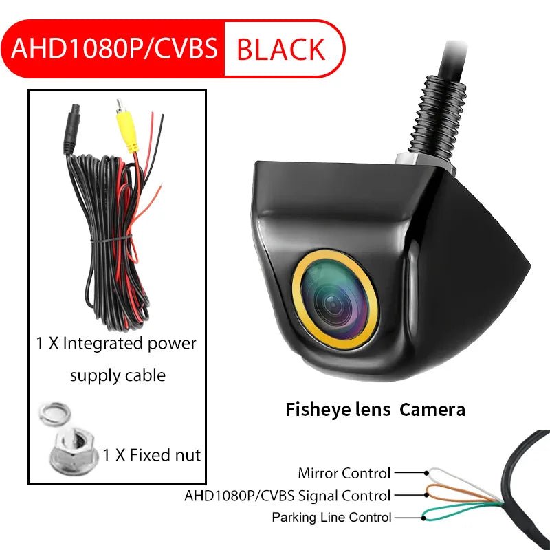 Universal AHD CVBS Fisheye Car Rearview Camera 170 Night Vision Waterproof - stepyours.com