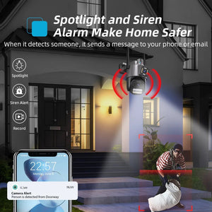 ICSEE 4K Dual Lens WIFI Camera - 2K Dual Screen PTZ Outdoor Security - stepyours.com