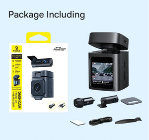 Baseus VD1 3K Dash Cam Front And Rear With GPS Supercapacitor 24H Parking - stepyours.com