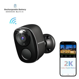 HEIYOUCAM WiFi Outdoor Security Camera 2K Battery AI Color Night Vision Hooks - stepyours.com