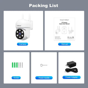 Srihome SH061 Wireless PTZ AI 1080P Home Security Camera Night Vision CCTV - stepyours.com