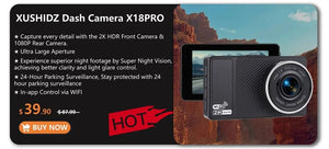 XUSHIDZ 1080P Dash Camera Car DVR Night Vision Loop Recording Q02 - stepyours.com