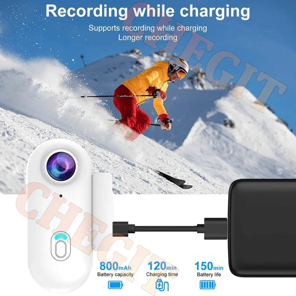 4K WiFi POV Mini Action Camera Magnetic Pocket Vlog Cam Helmet Mount for Bike - stepyours.com