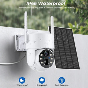 WiFi Solar PTZ Outdoor Camera 4MP HD With Long Standby Battery And iCsee App - stepyours.com