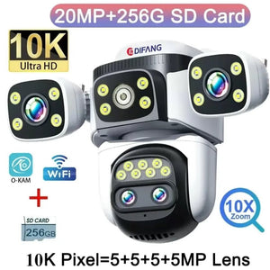 Smart Outdoor WiFi 6 Camera 20MP 10x Optical Zoom PTZ Auto Tracking Waterproof - stepyours.com