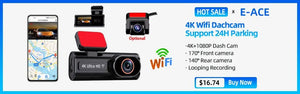 4K Dash Cam With GPS WiFi Night Vision Rear Camera Car DVR Recorder - stepyours.com