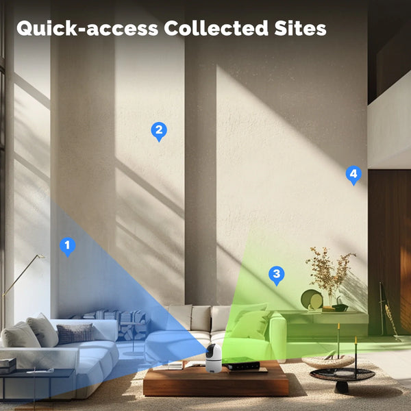 Moes Tuya WiFi Indoor Smart Camera 4MP Dual Lens Night Vision Two Way Audio - stepyours.com