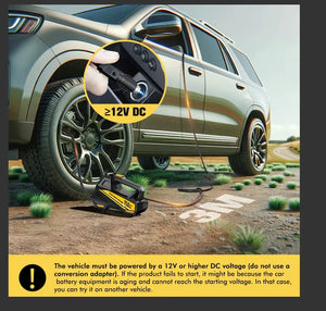 Corded Car Tire Inflator Pump — product view 2