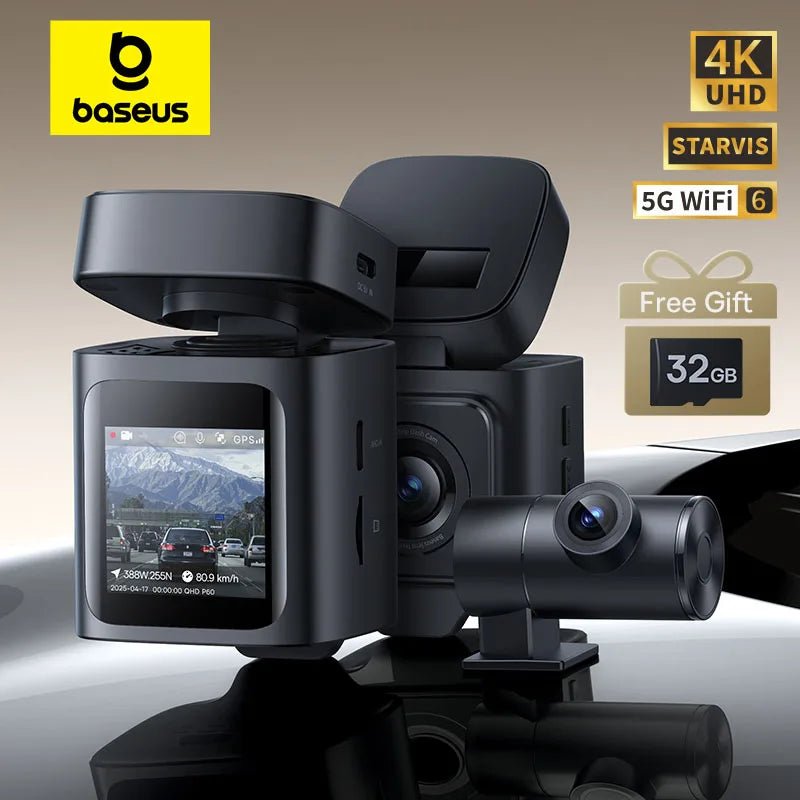 Baseus VD1 Pro 4K Dash Cam With Sony Sensor ADAS GPS WiFi6 STARVIS Night Vision - stepyours.com
