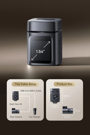 Baseus VD1 Pro 4K Dash Cam With Sony Sensor ADAS GPS WiFi6 STARVIS Night Vision - stepyours.com