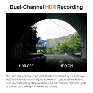 70mai S500 Rearview Dash Cam 9.35 Inch Touch Screen Dual Channel 3K HDR - stepyours.com