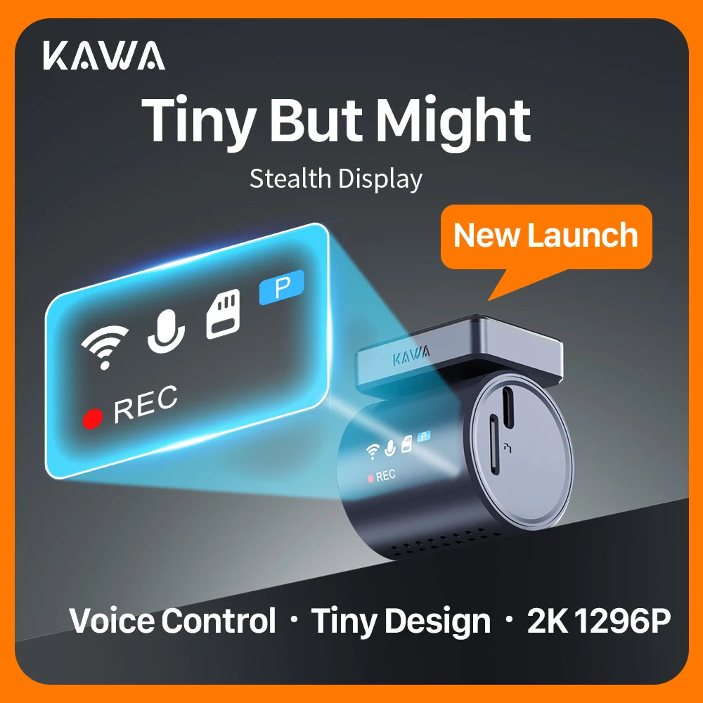 2K Kawa Mini 3 Pro Car Dash Cam With WiFi App Parking Mode And Voice Control