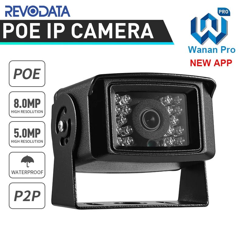 4K 8MP POE Outdoor Security Camera With Night Vision IP66 Weatherproof Bullet - stepyours.com