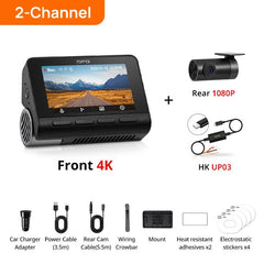70mai Dash Cam 4K A800SE Dual Channel 24H Parking HDR WiFi 6 Voice Control - stepyours.com