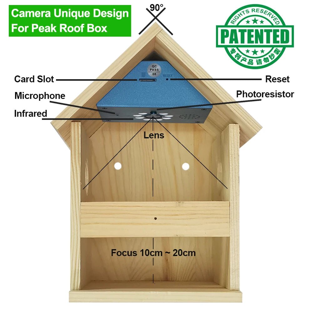 Smart Tuya Bird House 4MP HD WiFi Camera Real Time Bird Watching Nest Add Hooks - stepyours.com