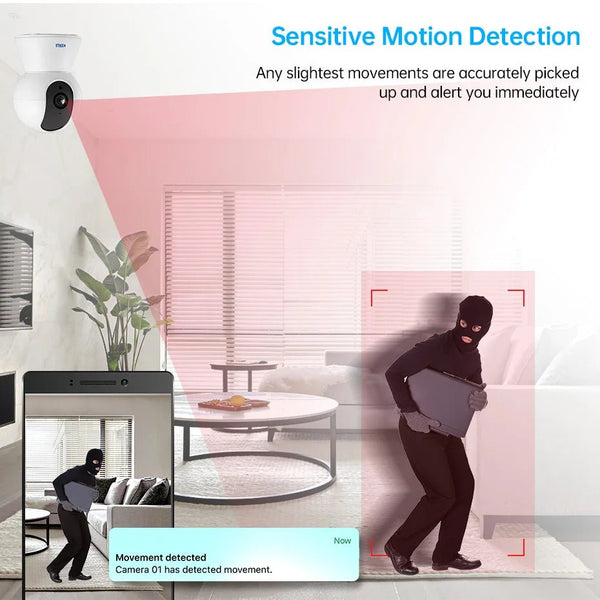 KERUI K259 5MP WiFi Indoor IP Camera With Tuya Smart App AI Tracking - stepyours.com
