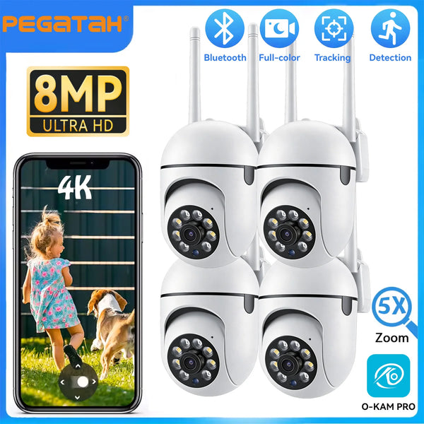 OKam Pro Indoor 8MP WiFi IP Camera - Smart Tracking And 355 Degree Pan - stepyours.com