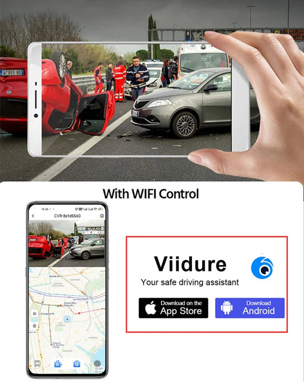 ACCEO 4K WIFI Dash Cam 12 Inch Rearview Mirror Car DVR Recorder - stepyours.com