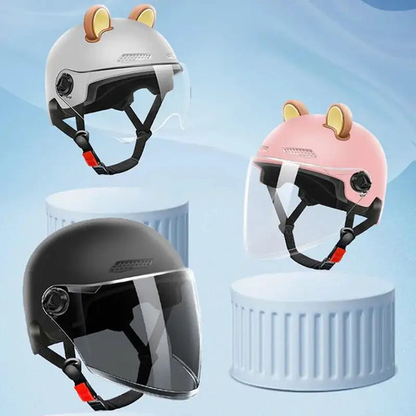 Cartoon Half Helmet With Goggles — product view 4