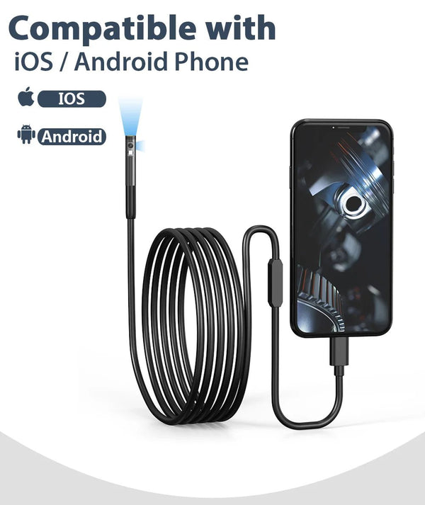 KERUI 2MP Industrial Endoscope Camera - Dual Lens, IP67 Waterproof, Type - C Ready - stepyours.com