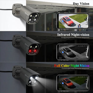 Techage AI PoE 4K Outdoor Security Camera With Two Way Audio For NVR - stepyours.com