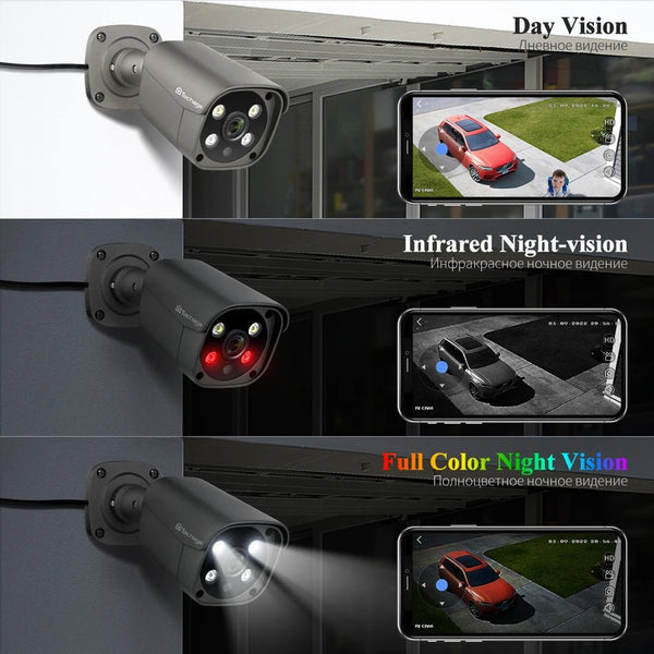 Techage AI PoE 4K Outdoor Security Camera With Two Way Audio For NVR - stepyours.com
