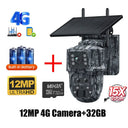 INQMEGA Solar Powered PTZ Camera 5MP 4MP WiFi 4G CCTV With Two Way Audio - stepyours.com