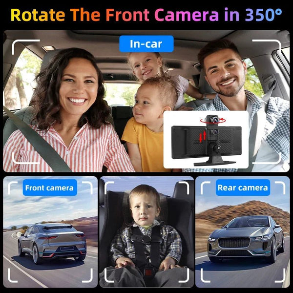 4K Dash Cam With Wireless CarPlay Android Auto GPS 7 Inch Or 10.26 Inch - stepyours.com