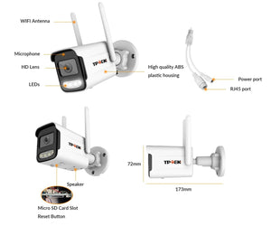8MP 4K IP Camera WiFi Bullet Outdoor With AI Human Detection - stepyours.com