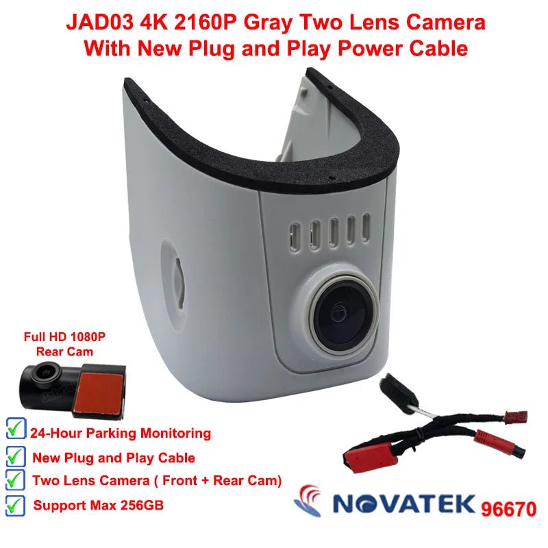 Plug and Play 4K Car Dash Cam for Audi A3 A4 A5 A6 A7 A8 Q3 Q5 Q7 TT 2016 - 2023 - stepyours.com