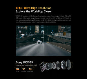 DDPAI Z40 Dash Cam Car Camera Sony IMX335 1944P GPS WiFi 360 Rotation - stepyours.com